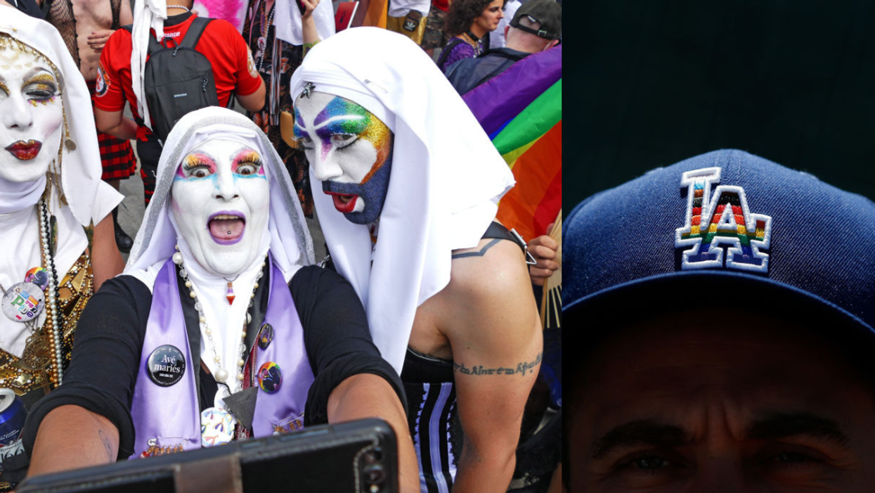 The LA Sisters of Perpetual Indulgence; LA Dodgers Pride gear
