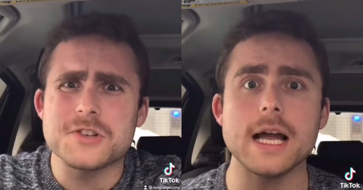 The Language Simp on TikTok impersonating American English