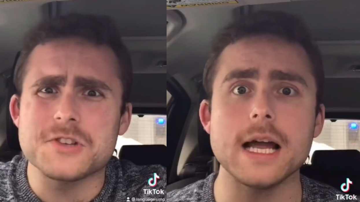 The Language Simp on TikTok impersonating American English