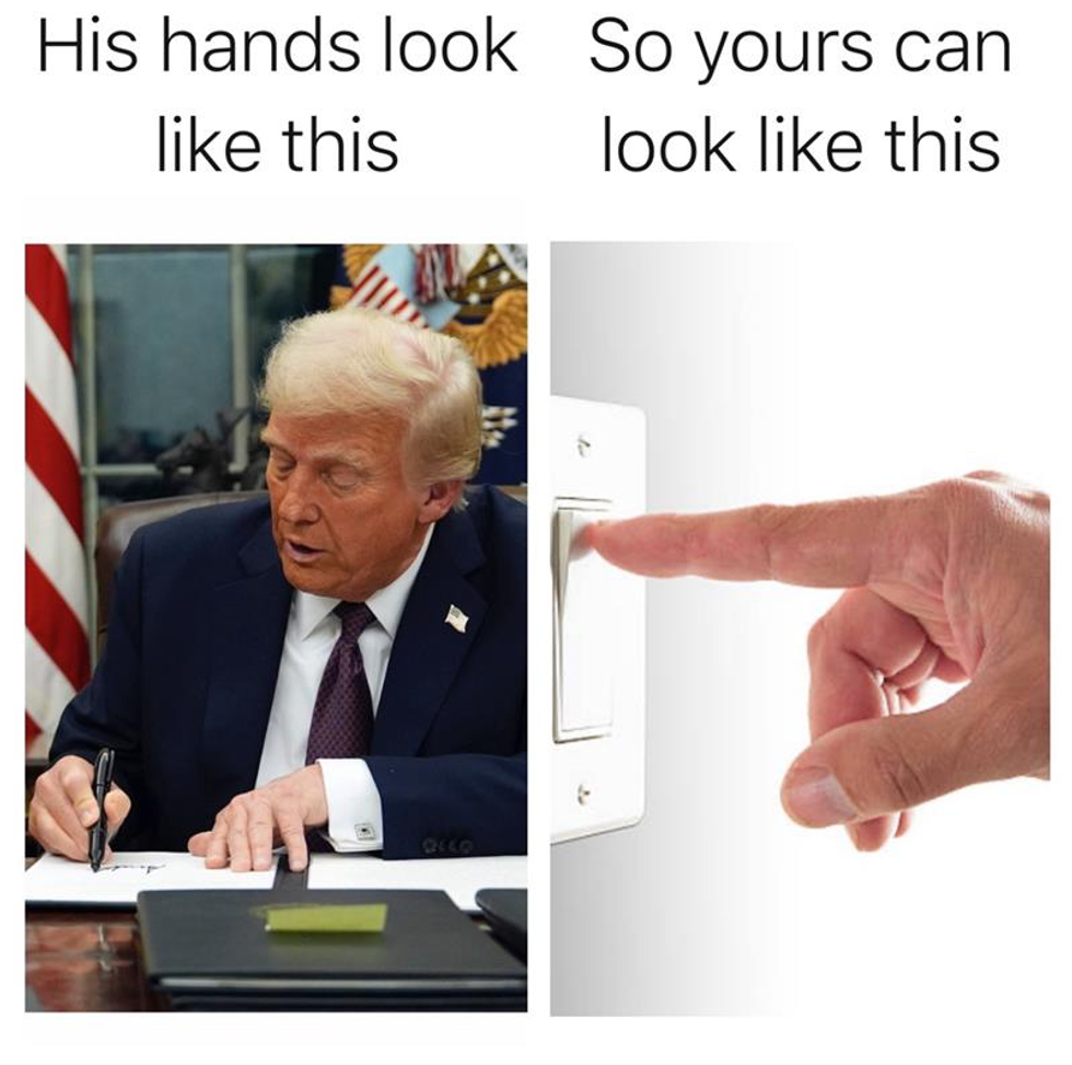 The U.S. Department of Energy's Donald Trump lightbulb meme