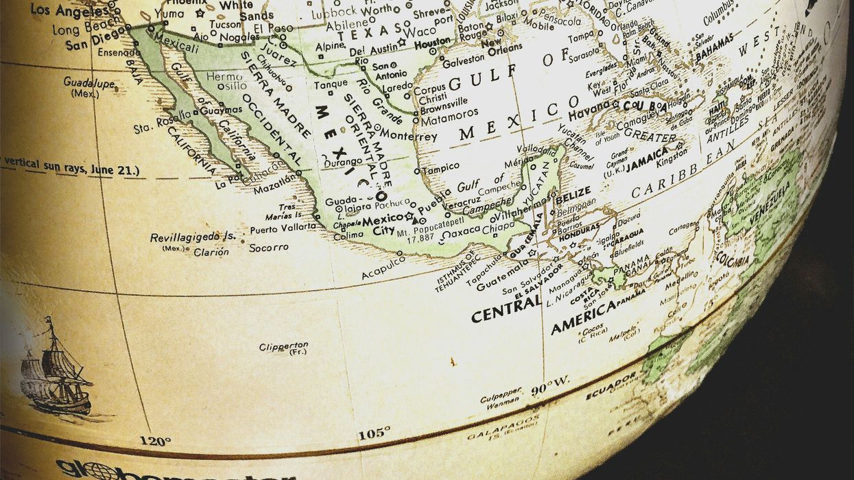 The United states of America as seen on a globe