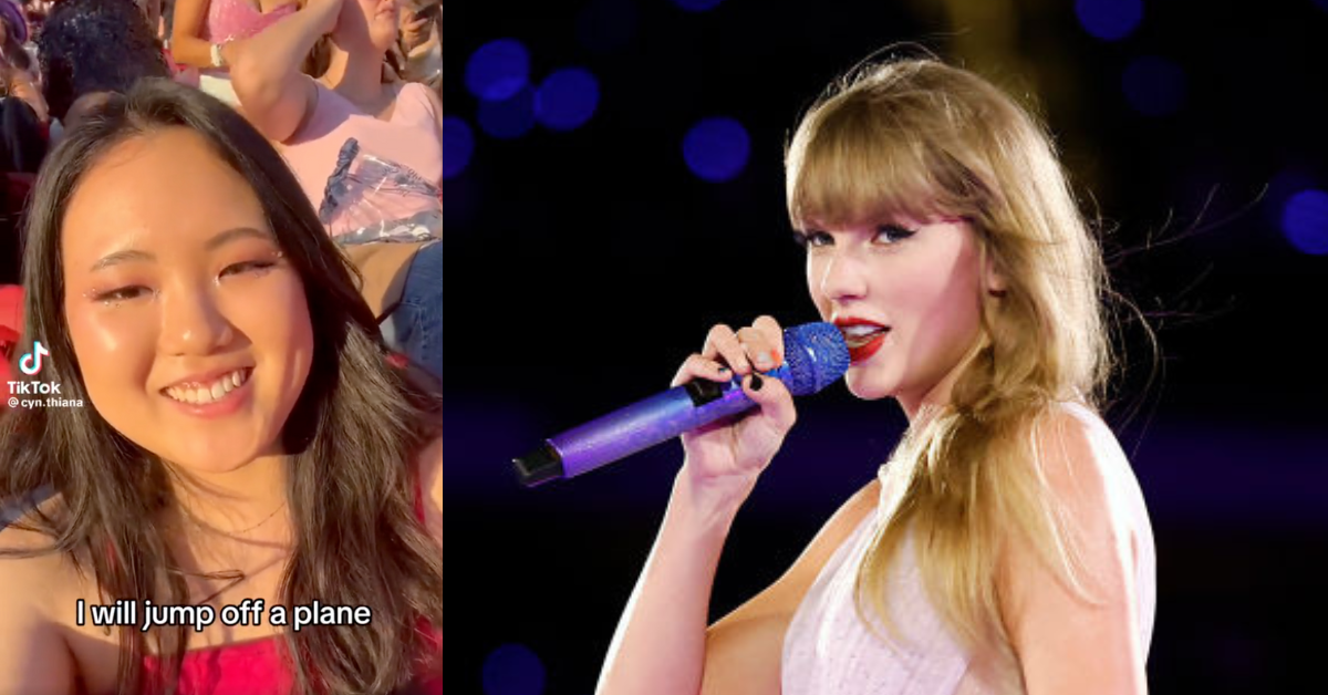 TikTok screenshot of @cyn.thiana; Taylor Swift
