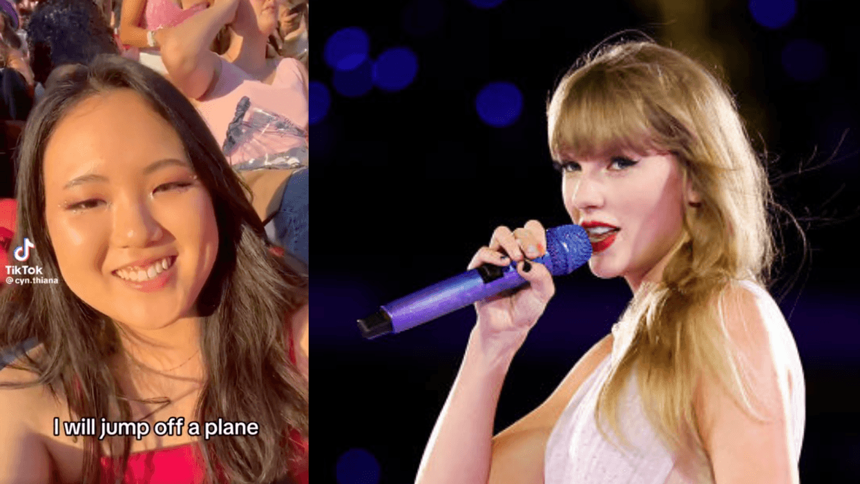 TikTok screenshot of @cyn.thiana; Taylor Swift