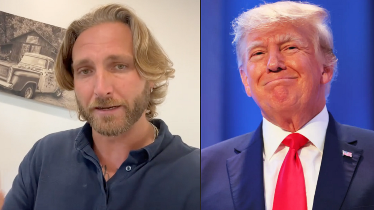 TikTok screenshot of @dannyfcollins; Donald Trump