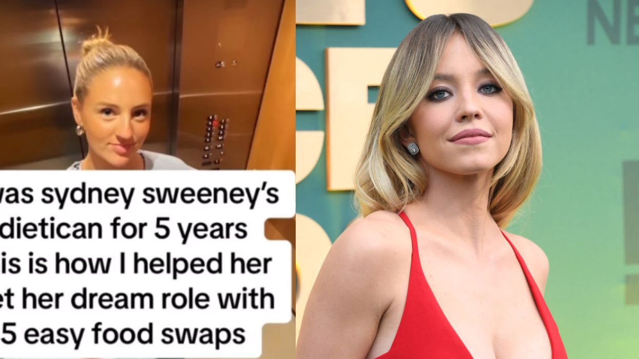 TikTok screenshot of 'dietician'; Sydney Sweeney