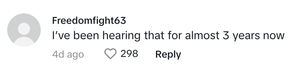 TikTok screenshot of @freedomfight63's post