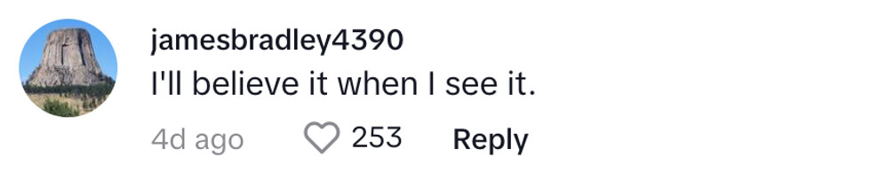 TikTok screenshot of @jamesbradley4390's post