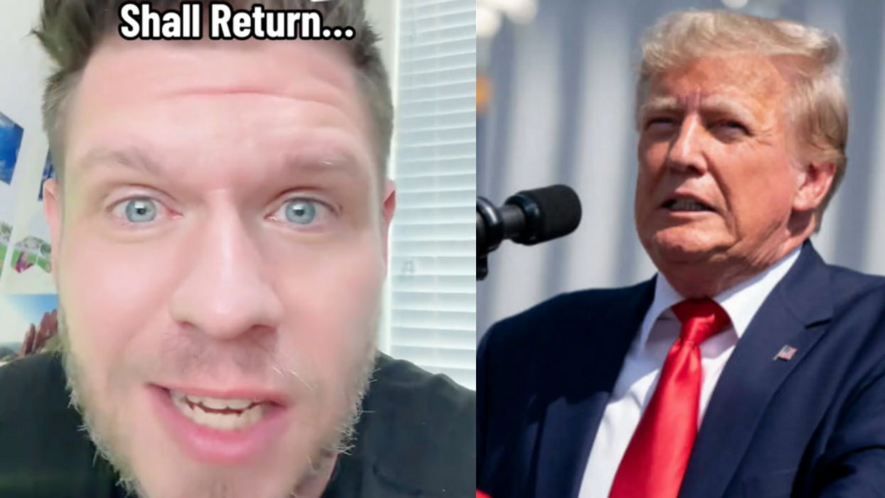 TikTok screenshot of MAGA fan @brandtofficial; Donald Trump