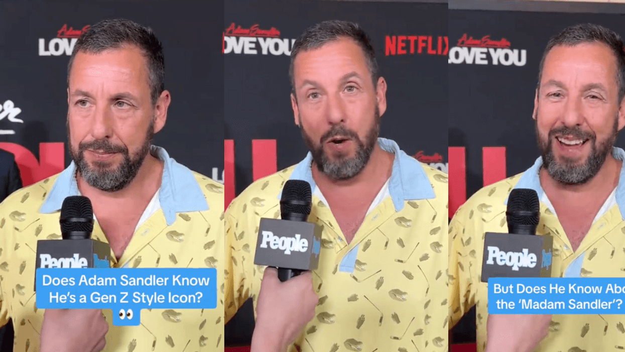TikTok screenshots of Adam Sandler