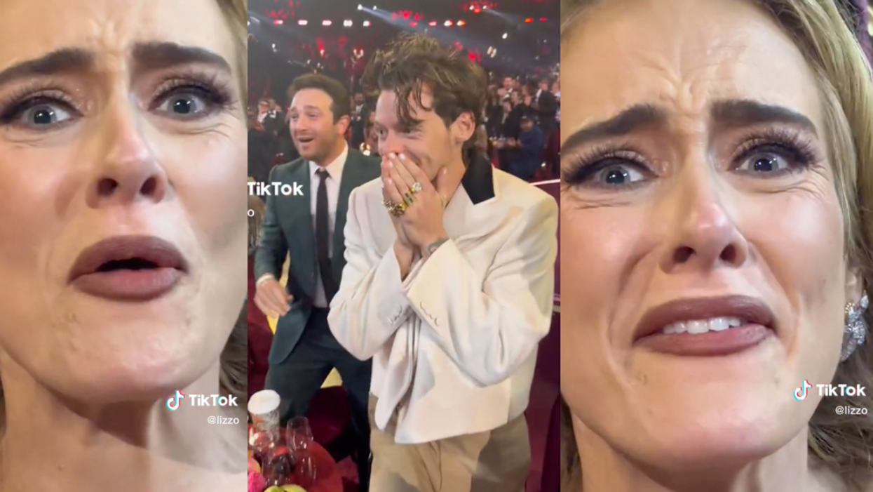 TikTok screenshots of Adele and Harry Styles