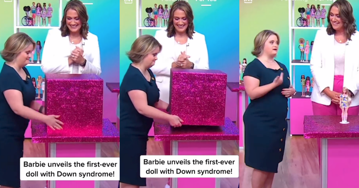 TikTok screenshots of Barbie unveiling