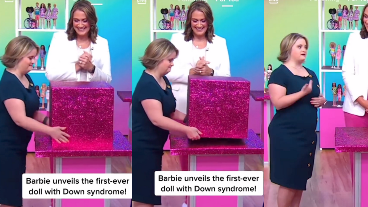 TikTok screenshots of Barbie unveiling