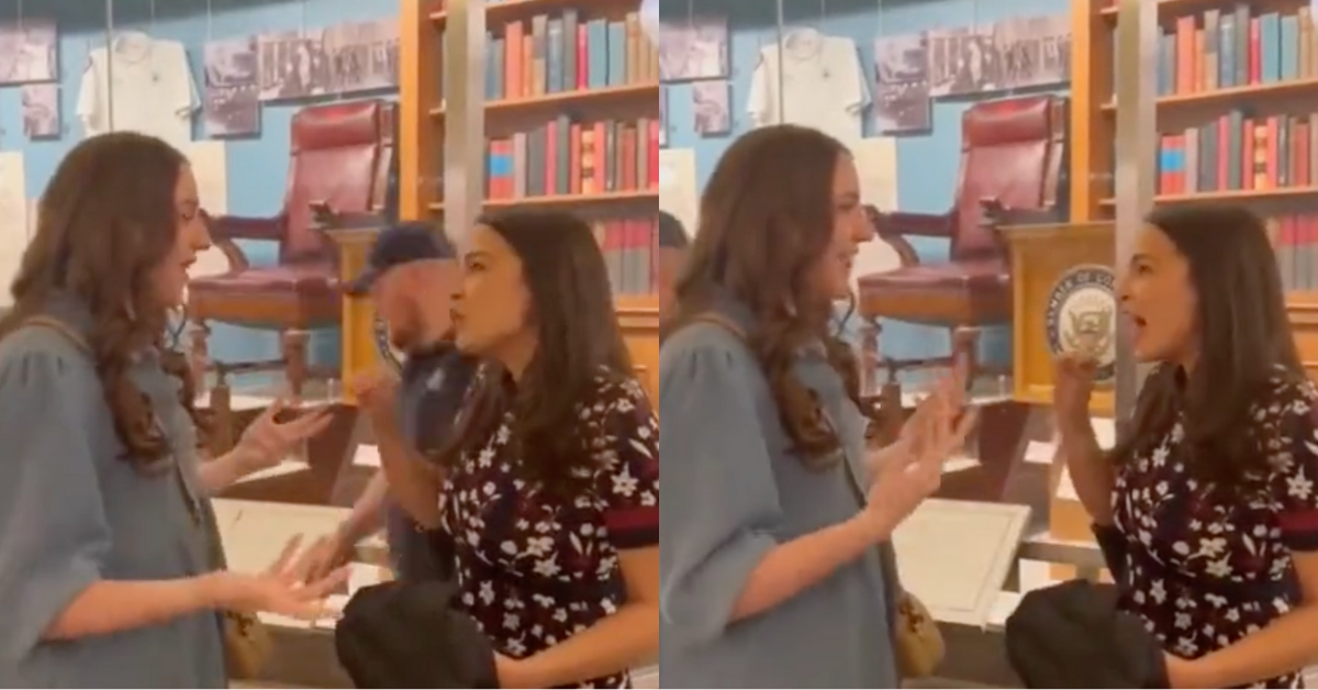 TikTok screenshots of Chaya Raichik and Alexandria Ocasio-Cortez