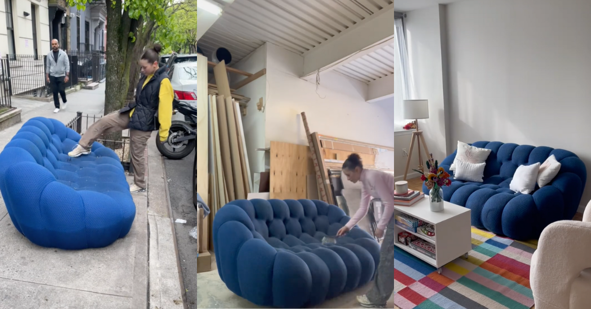 TikTok screenshots of couch 