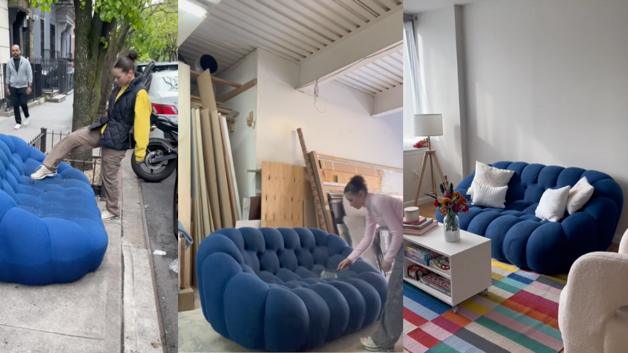 TikTok screenshots of couch