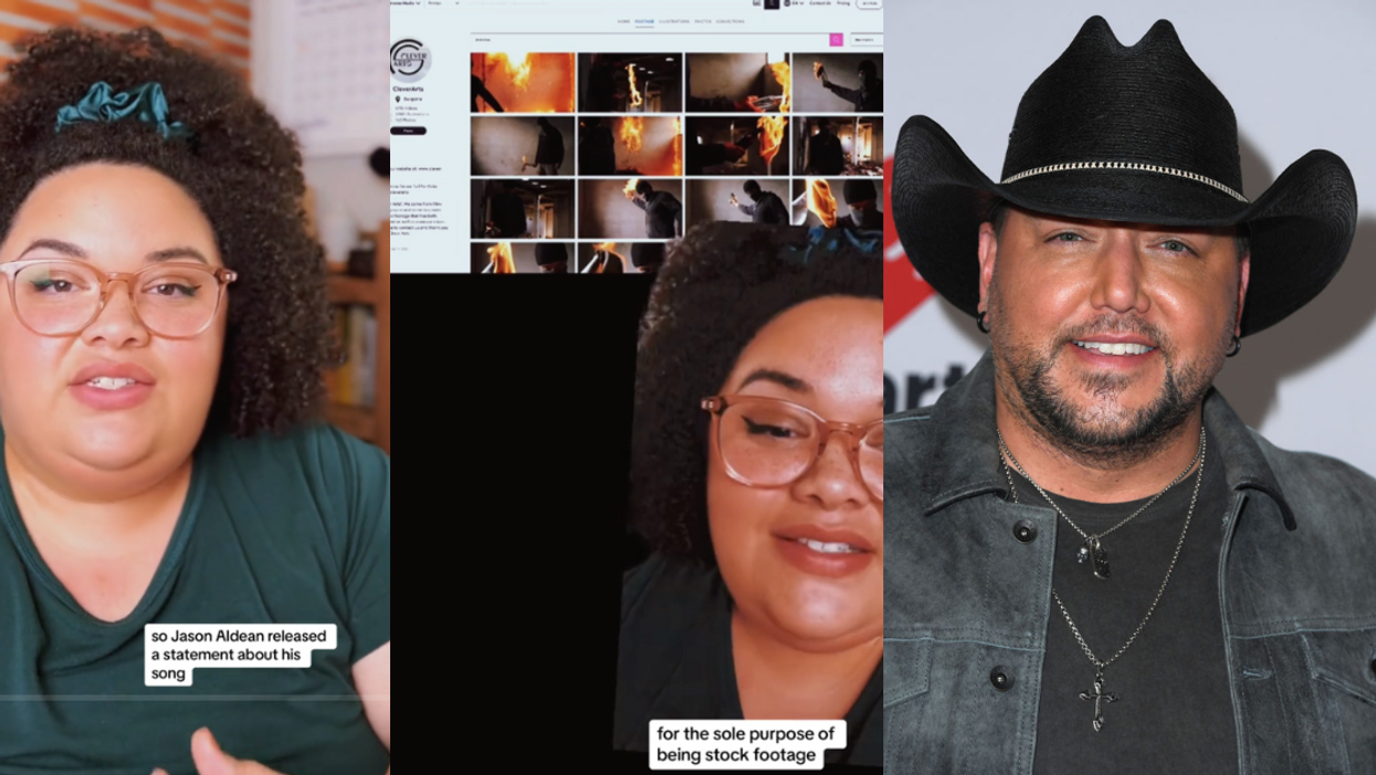 TikTok screenshots of Destinee Stark; Jason Aldean