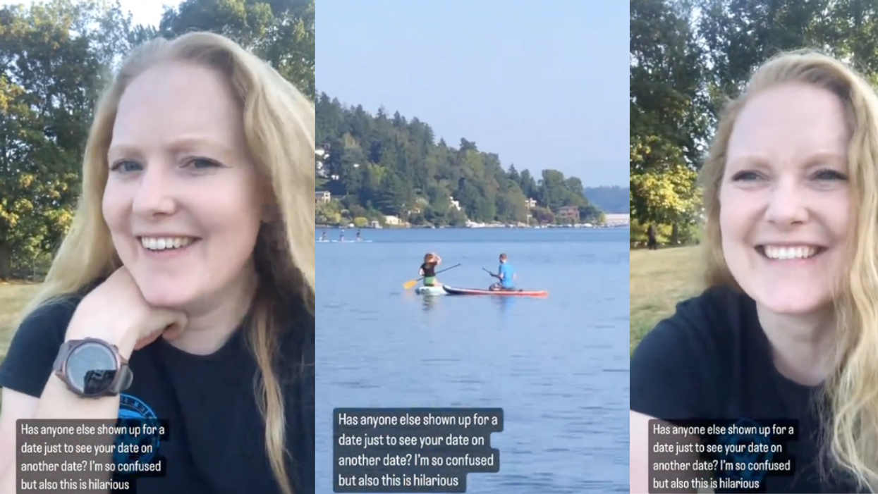 TikTok screenshots of @earth.to.vicki and paddleboarders