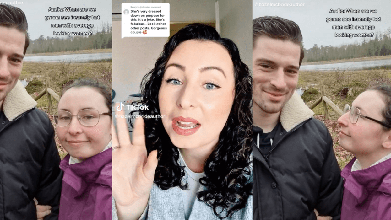 TikTok screenshots of Hazel McBride and her husband