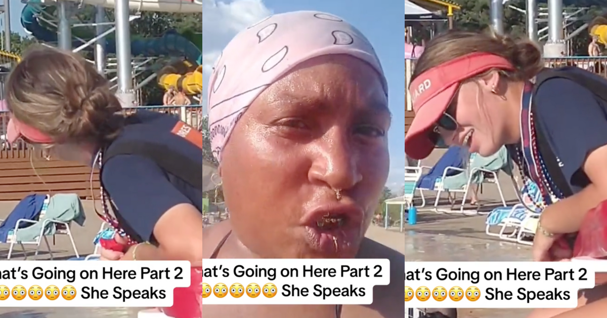 TikTok screenshots of lifeguard and accuser