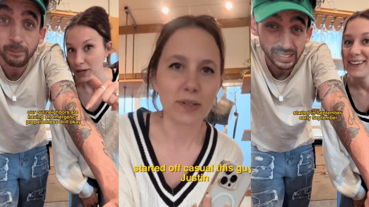 TikTok screenshots of Liz and Beau