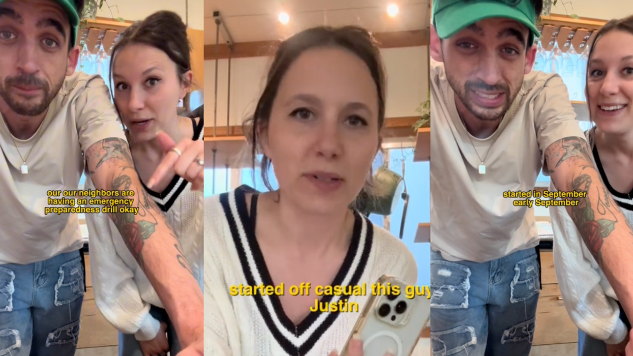 TikTok screenshots of Liz and Beau