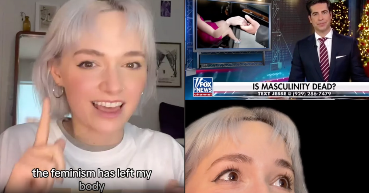TikTok screenshots of Madi Hart and Fox News coverage of her video