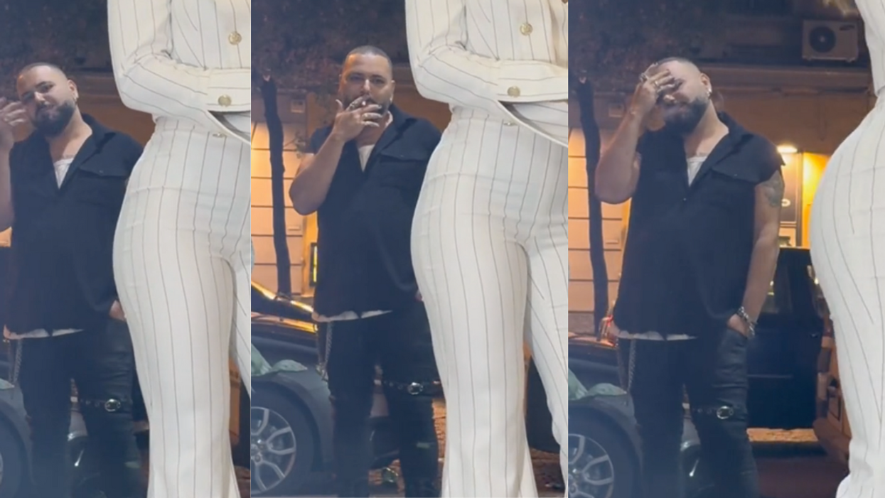 TikTok screenshots of man staring at Barbara Gambatesa