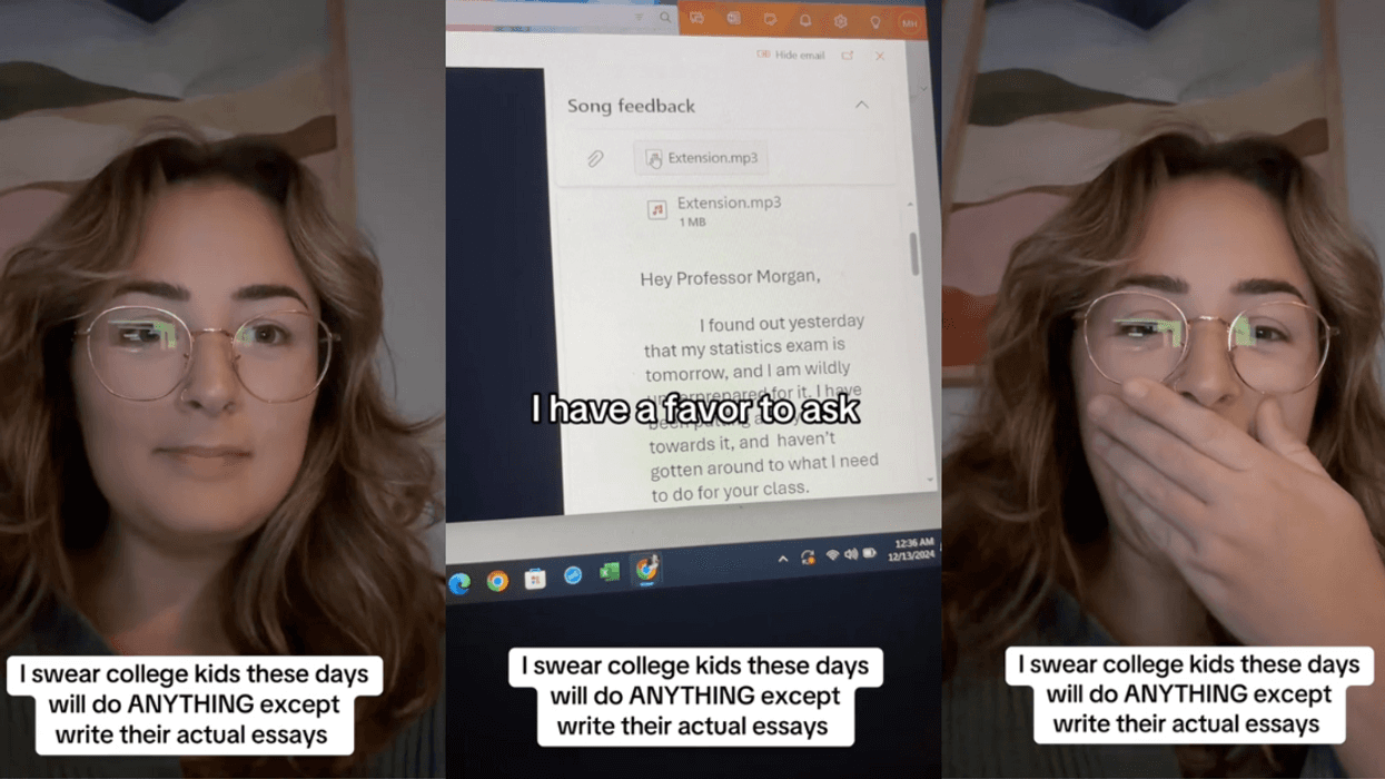TikTok screenshots of Morgan Hunter and email