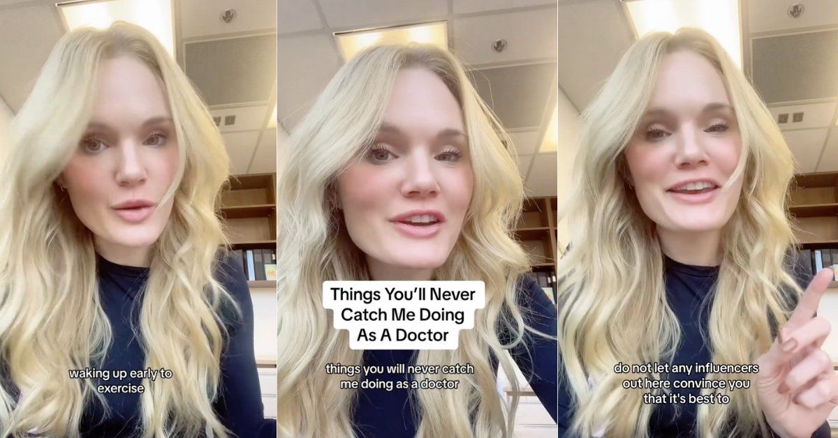 TikTok screenshots of Nicole Van Groningen, MD