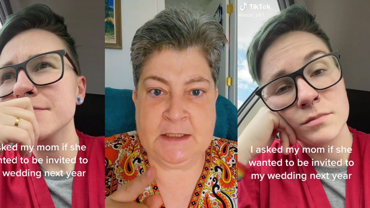 TikTok screenshots of Noah James and Caehrl "Rosie" Irey