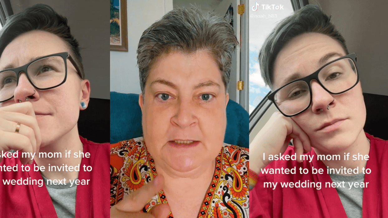TikTok screenshots of Noah James and Caehrl "Rosie" Irey