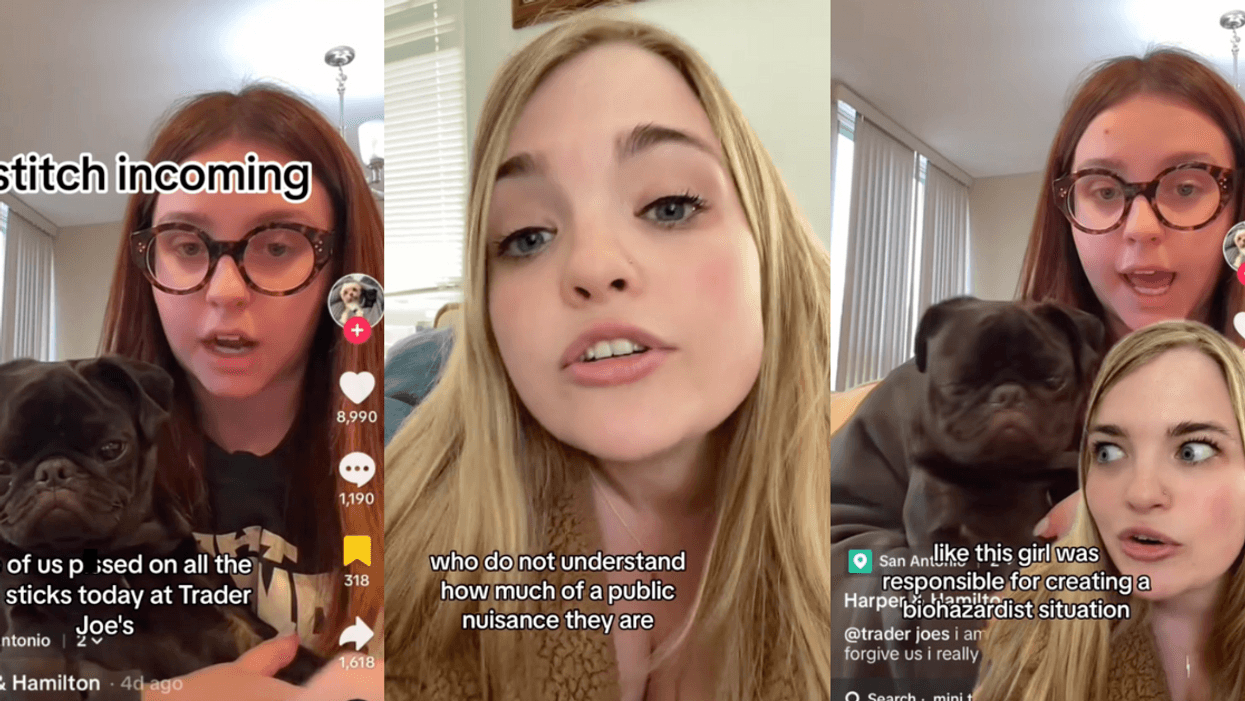 TikTok screenshots of original poster and @meatymollie