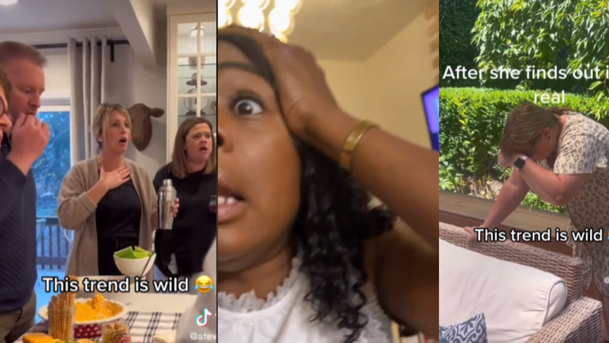 TikTok screenshots of reactions to celebrity death prank