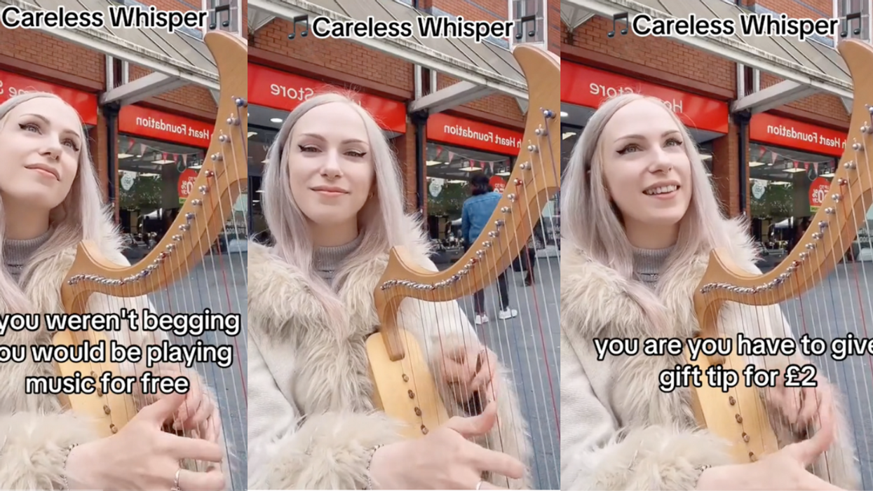 TikTok screenshots of @robyn.hearts.harp