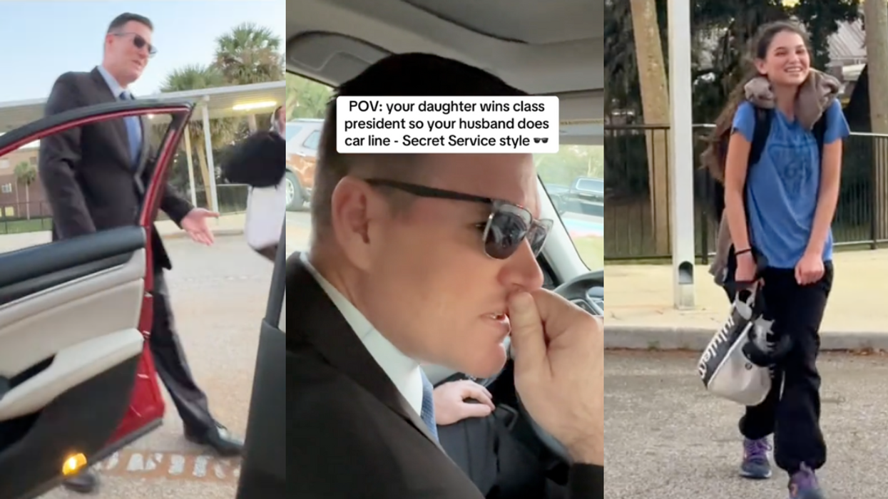 TikTok screenshots of 'secret service' dad and daughter