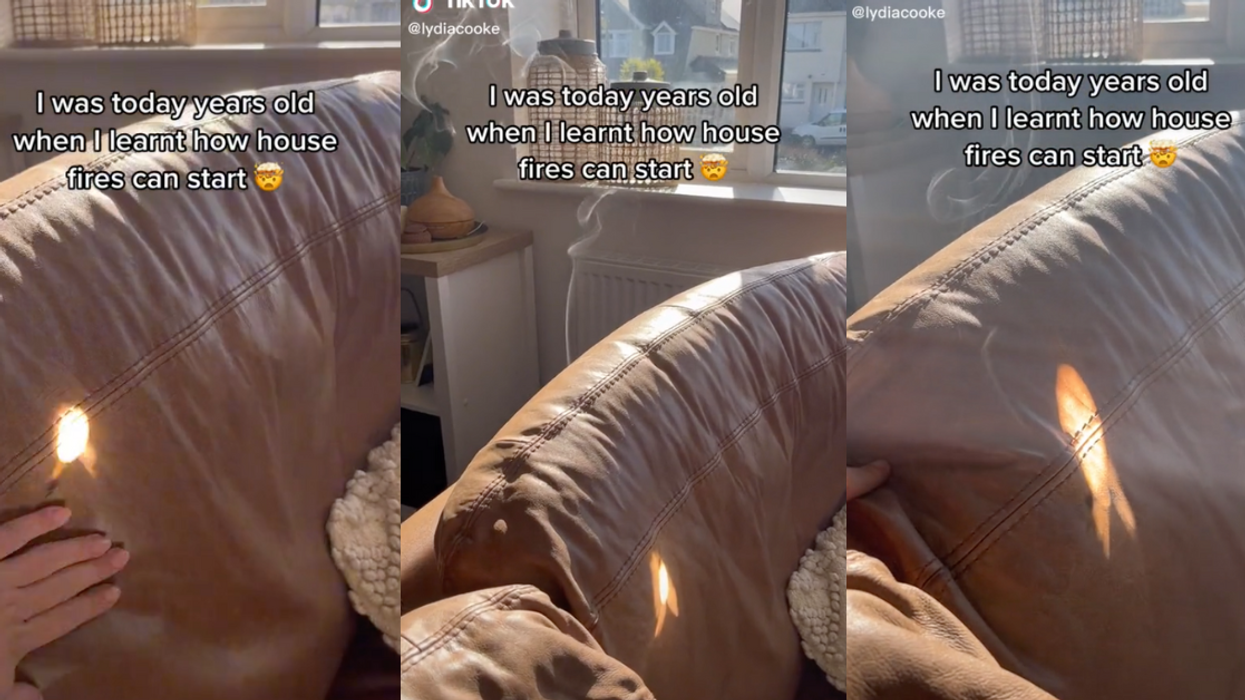 TikTok screenshots of smoking couch