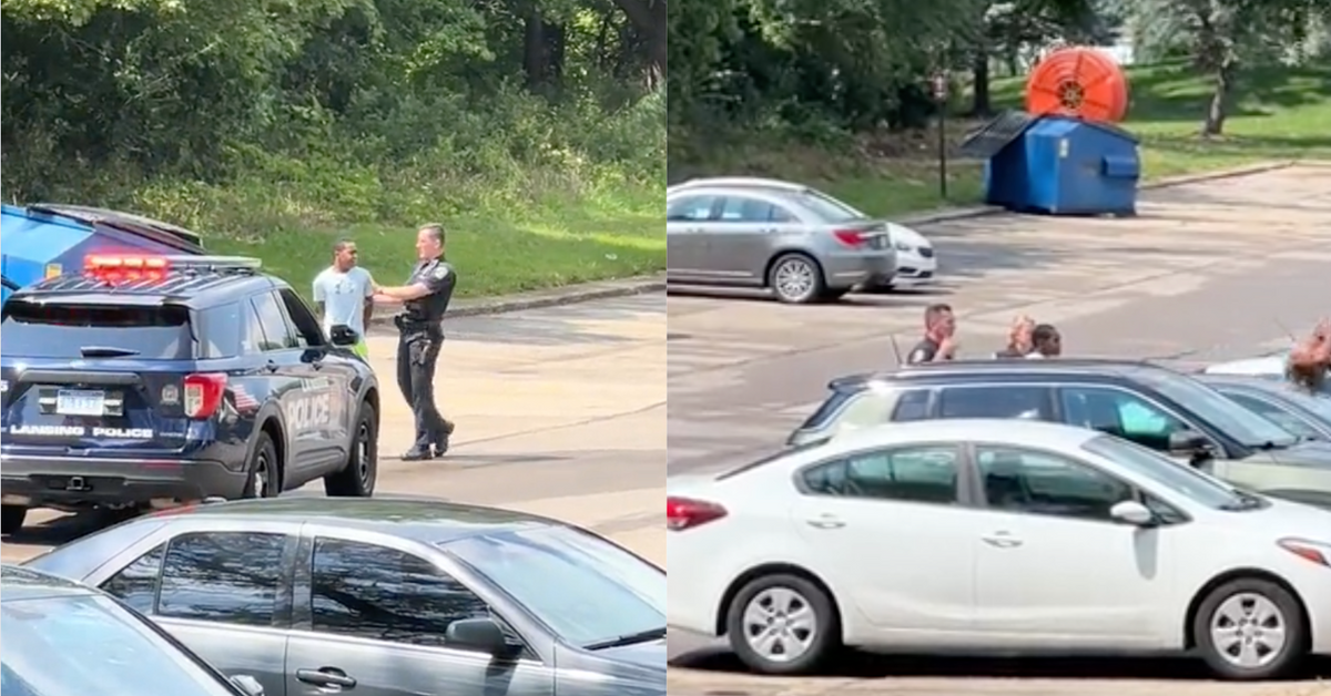 TikTok screenshots of Tashawn Bernard's arrest