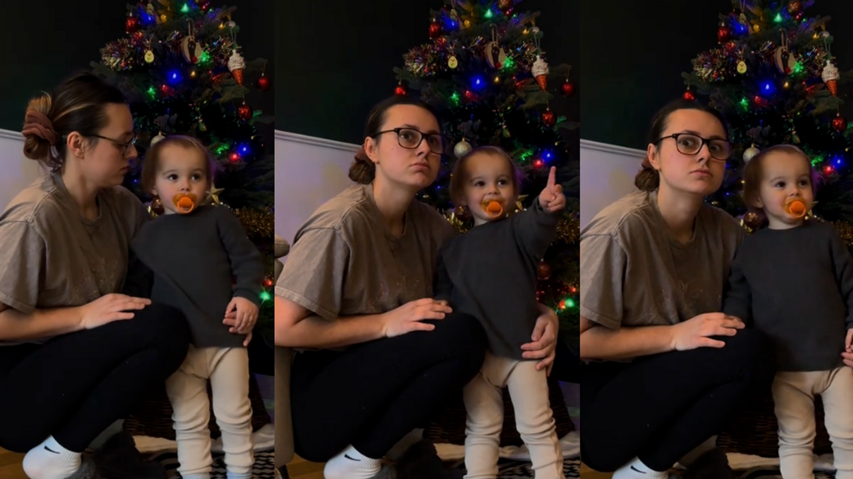 TikTok screenshots of @themundanemum and her toddler