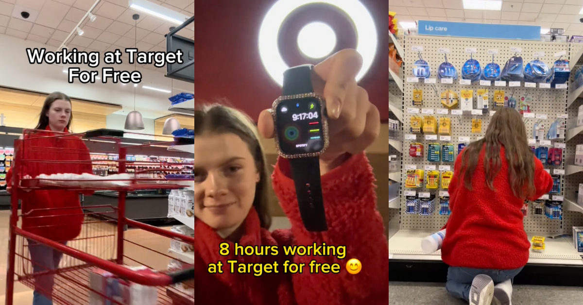 TikTok screenshots of @ugh_madison working at Target