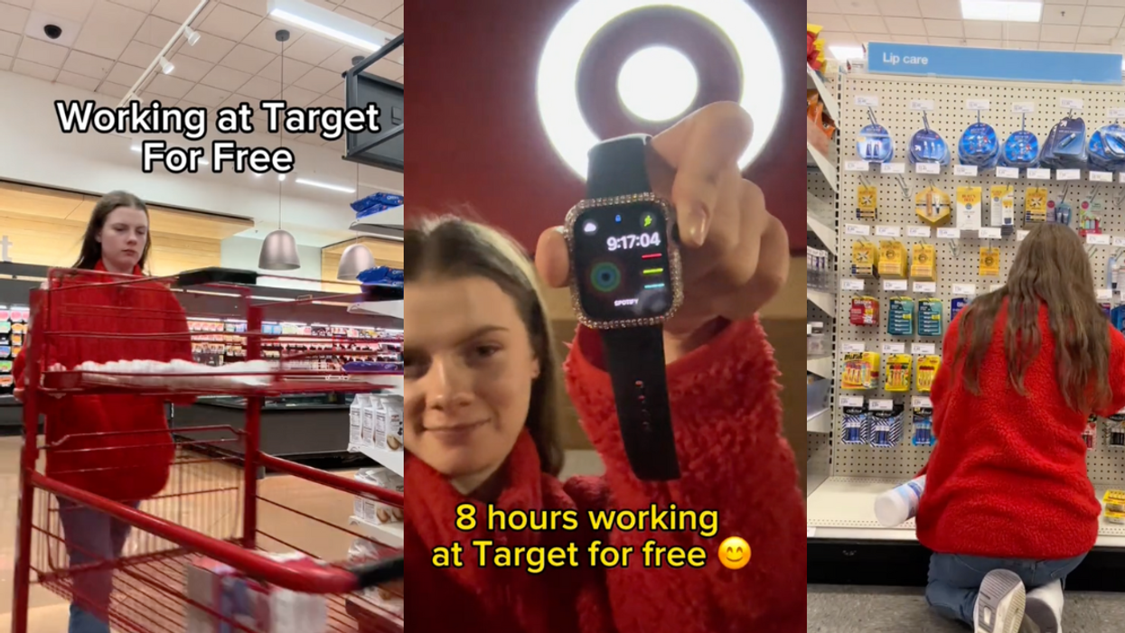 TikTok screenshots of @ugh_madison working at Target