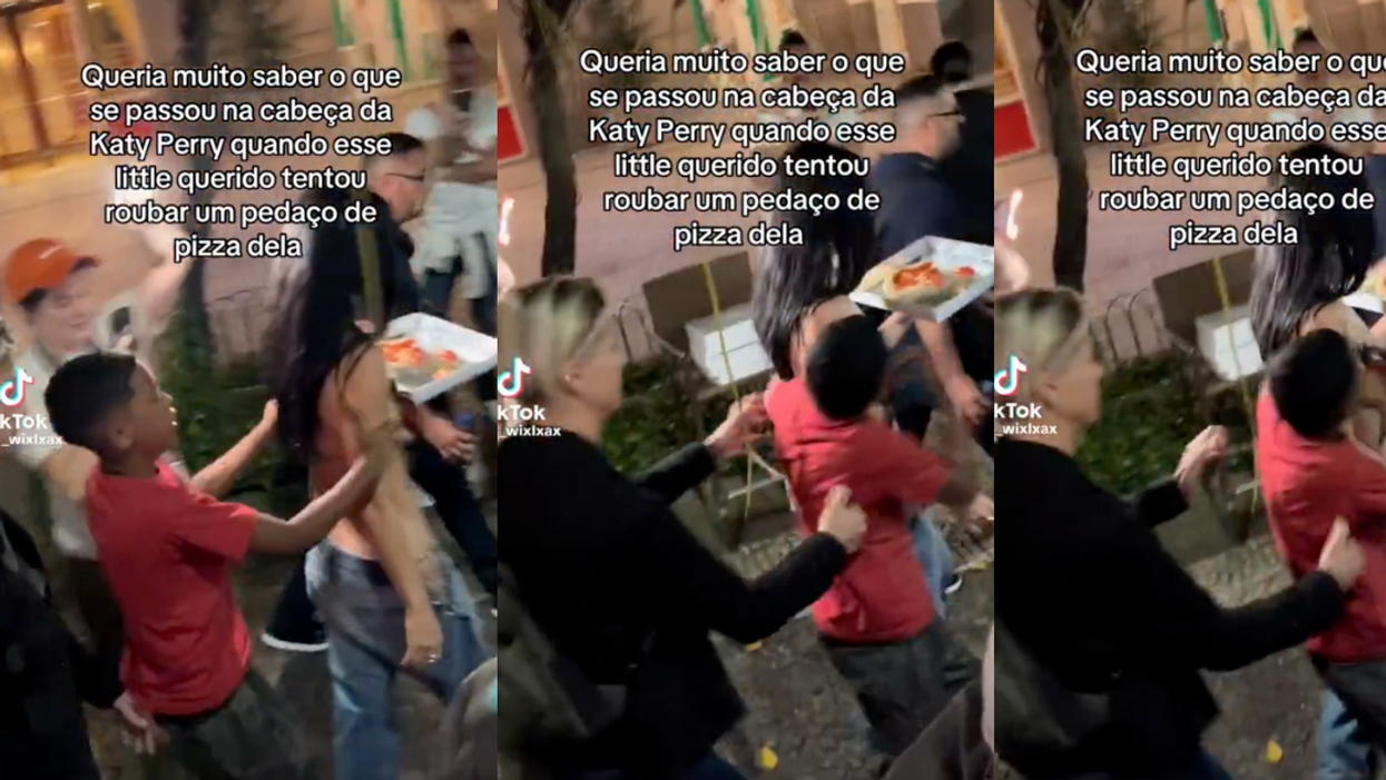 TikTok screenshots of young fan grabbing Katy Perry