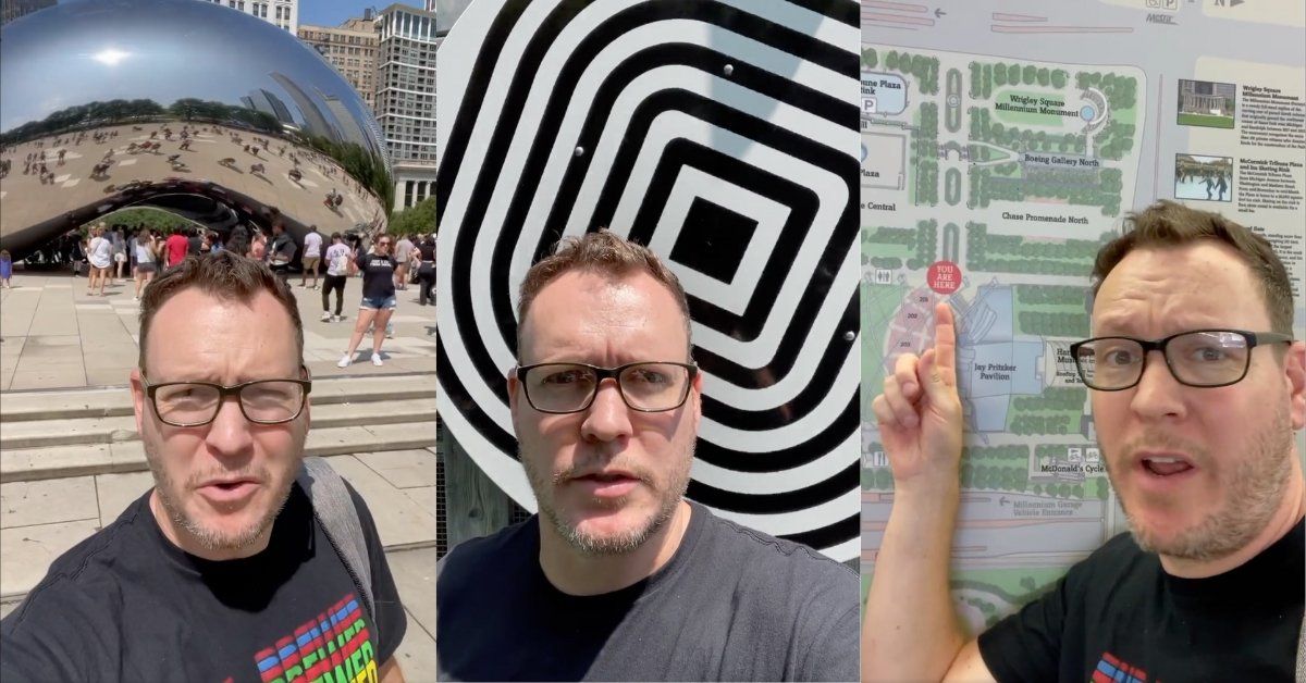 TikTok screenshots of Zach Freeman in Chicago