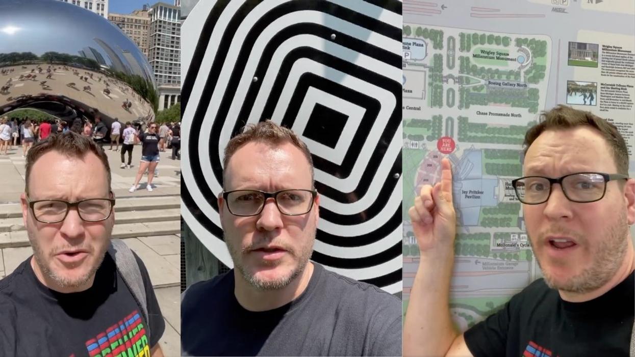 TikTok screenshots of Zach Freeman in Chicago