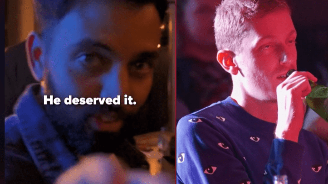 TikTok screenshots with comedian Akaash Singh and British audience member