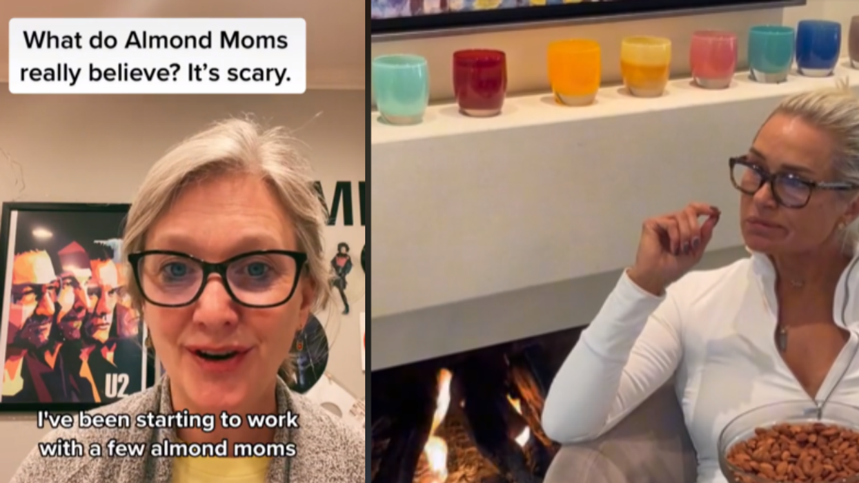 TikTok video screenshots of Dr. Karla (L) and Yolanda Hadid (R)