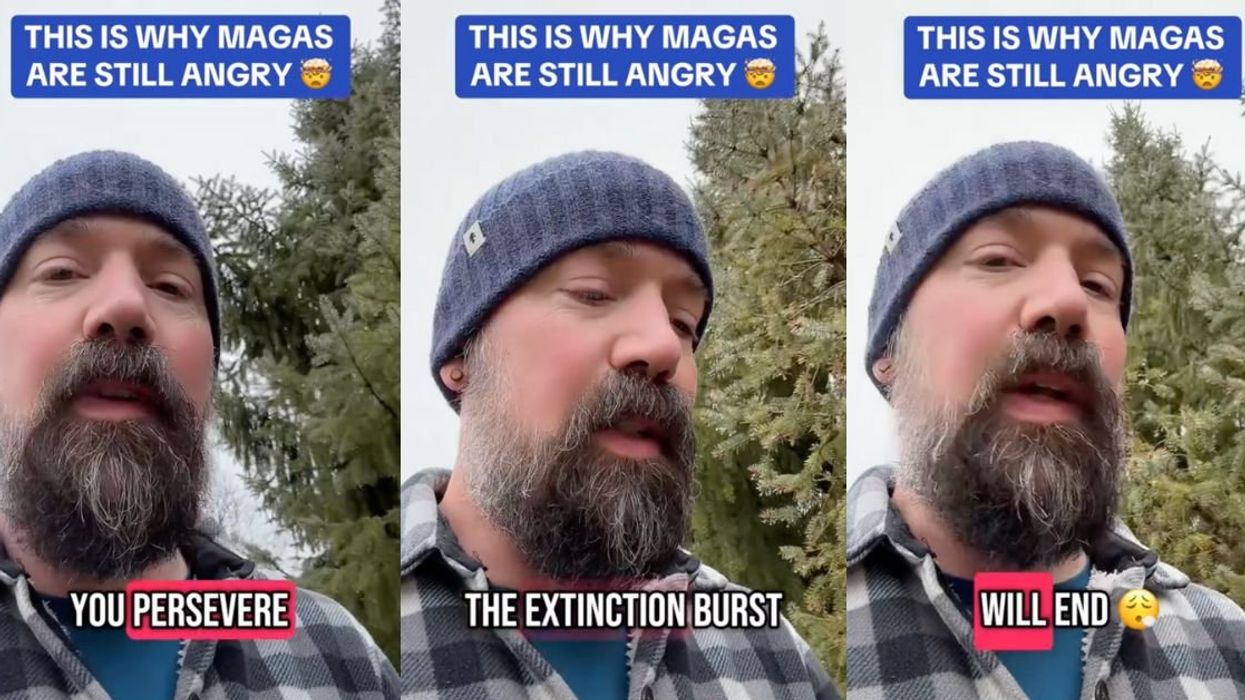 TikToker discussing extinction burst theory