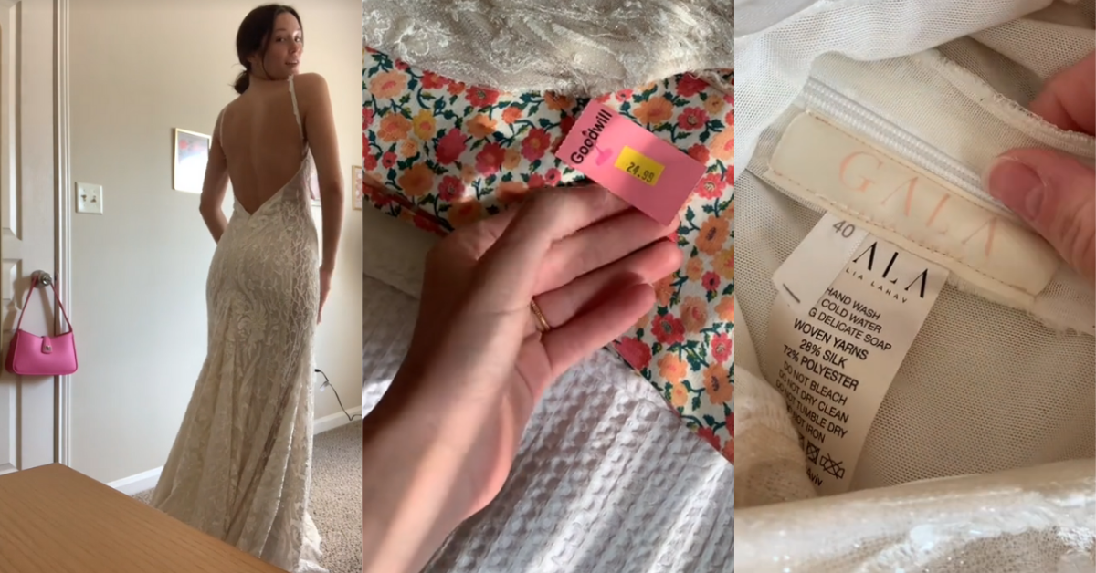 TikToker finds Galia Lahav wedding dress at Goodwill 