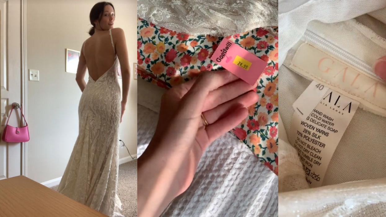 TikToker finds Galia Lahav wedding dress at Goodwill