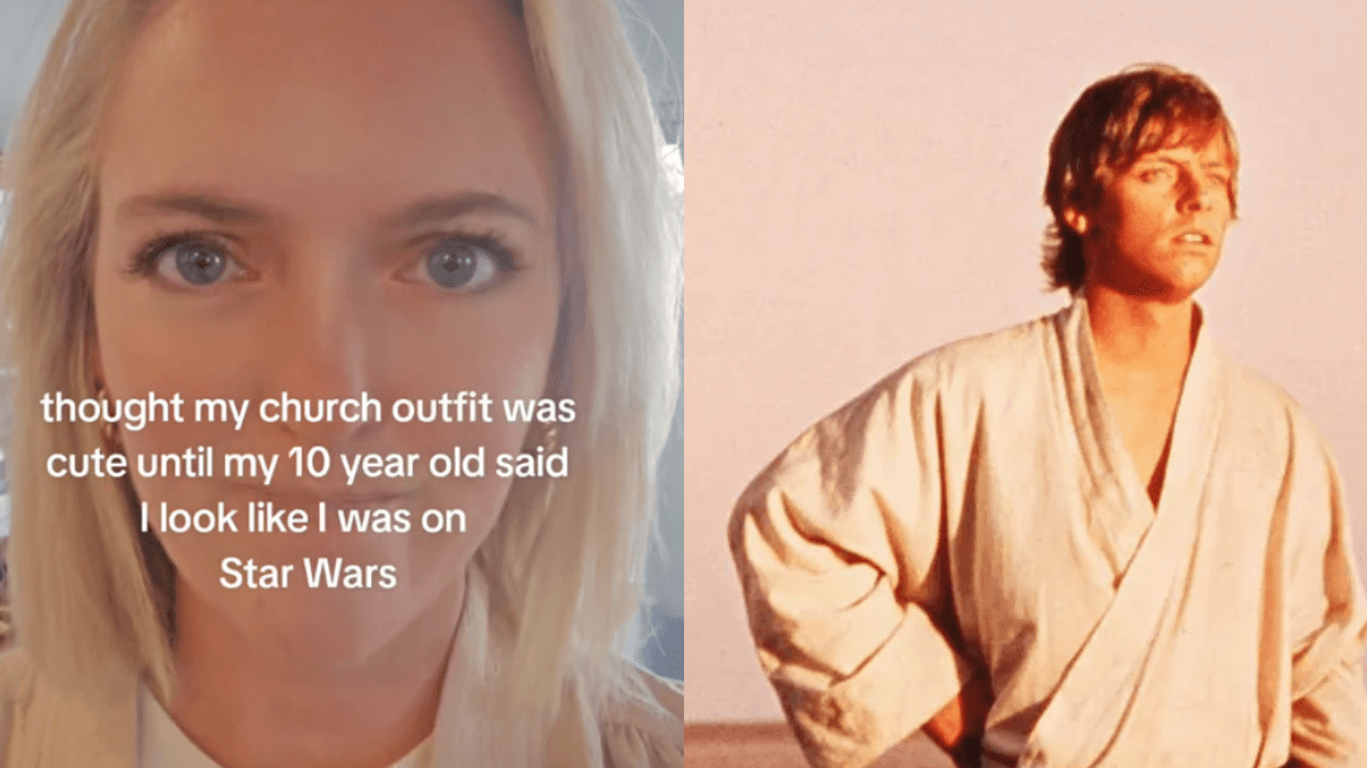 TikToker @kori_latham; Luke Skywalker from 'Star Wars'