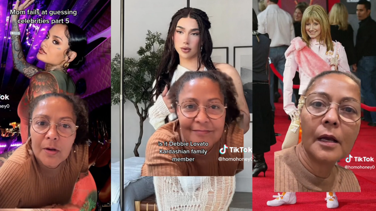 TikToker Peyton Dix's mother guessing the names of celebrities